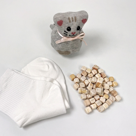 친환경 편백 양말 고양이 인형 만들기 - 1인세트