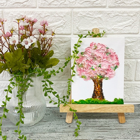 스컬프쳐점토로 봄꽃나무 캔버스액자 만들기 - 1인세트