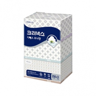 유한킴벌리 각티슈 크리넥스 디럭스 무늬향 250매 X3입 